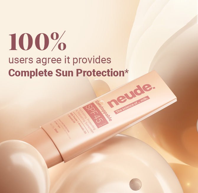 SUNSTOPPABLE SPF45 PA+++ Sunscreen for Tan Prevention & UVA+UVB Protection - Neude Skin