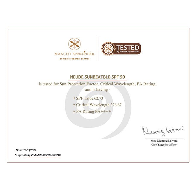 Sunbeatable SPF50+ Lightweight Gel Crème Sunscreen - Oily & Acne Prone Skin - Neude Skin