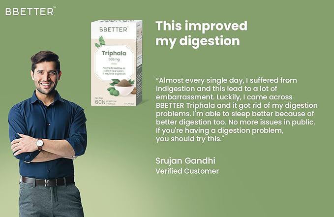 BBETTER Triphala - Polyherb Laxative to Improve Gut Health & Support Bowel Wellness | Bbetter at Broadway
