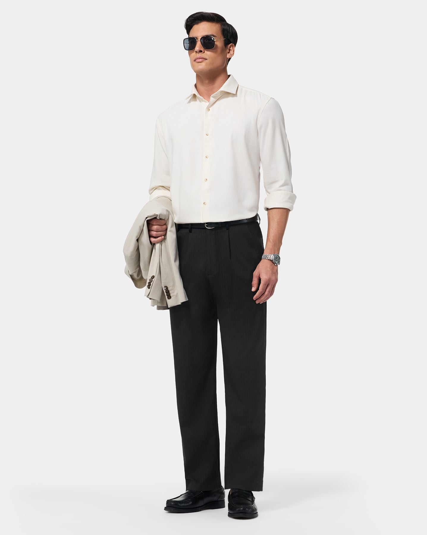 The Relaxed Savile Stripe Runway Pant