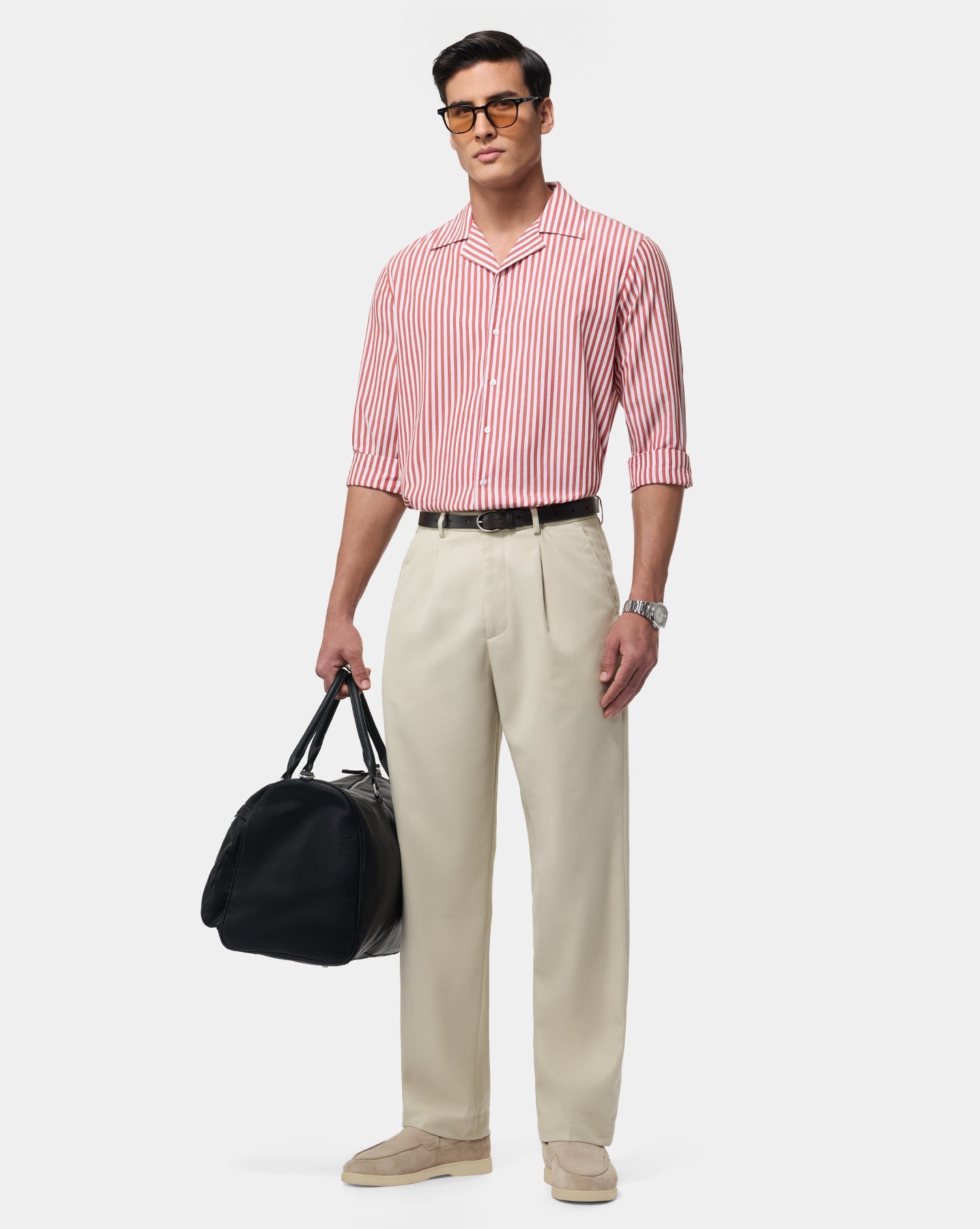 The Relaxed Textured Runway Pant Dolce Sand