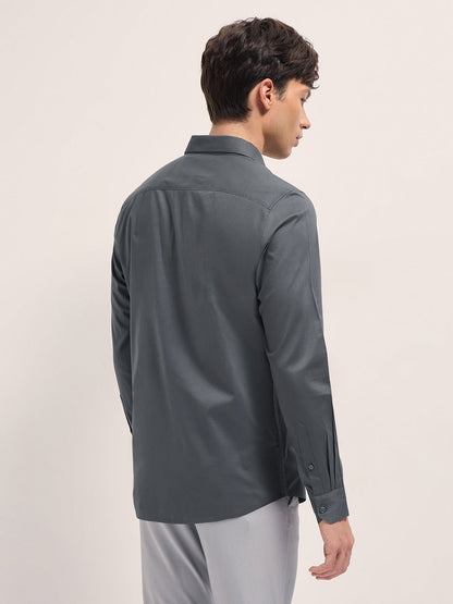 Men Solid Tailored Fit Formal Shirt TBH-ALPHUS-GY