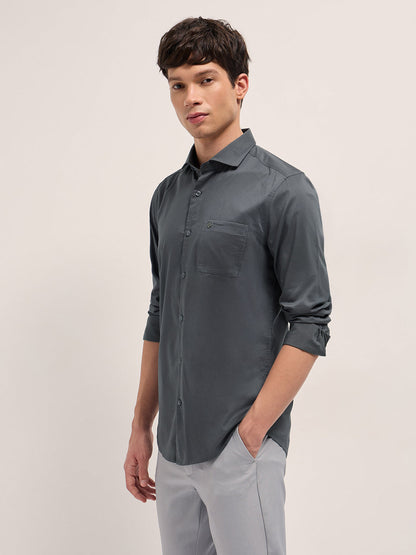 Men Solid Tailored Fit Formal Shirt TBH-ALPHUS-GY