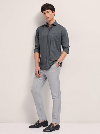 Men Solid Tailored Fit Formal Shirt TBH-ALPHUS-GY