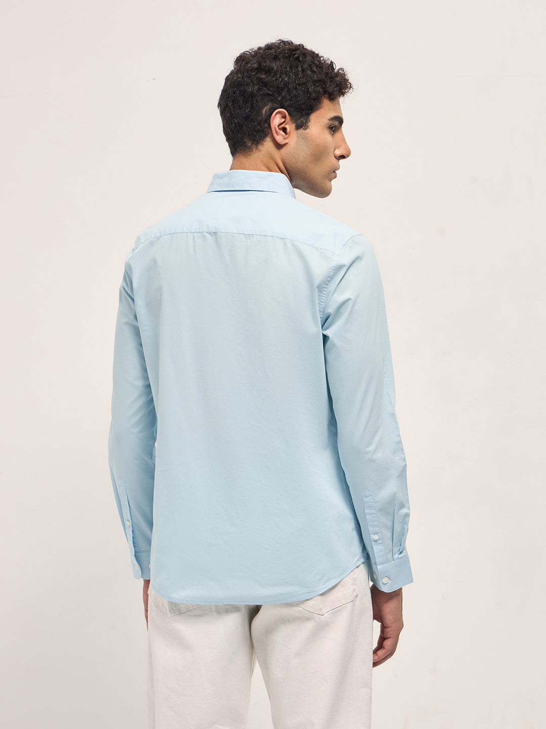 Men's Cotton Solid Slim Fit Shirt TBH-BRIDOR-BL