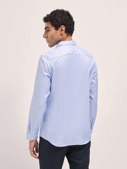 Men's Printed Tailored Fit Formal Shirt TBH-BRUTO-BL