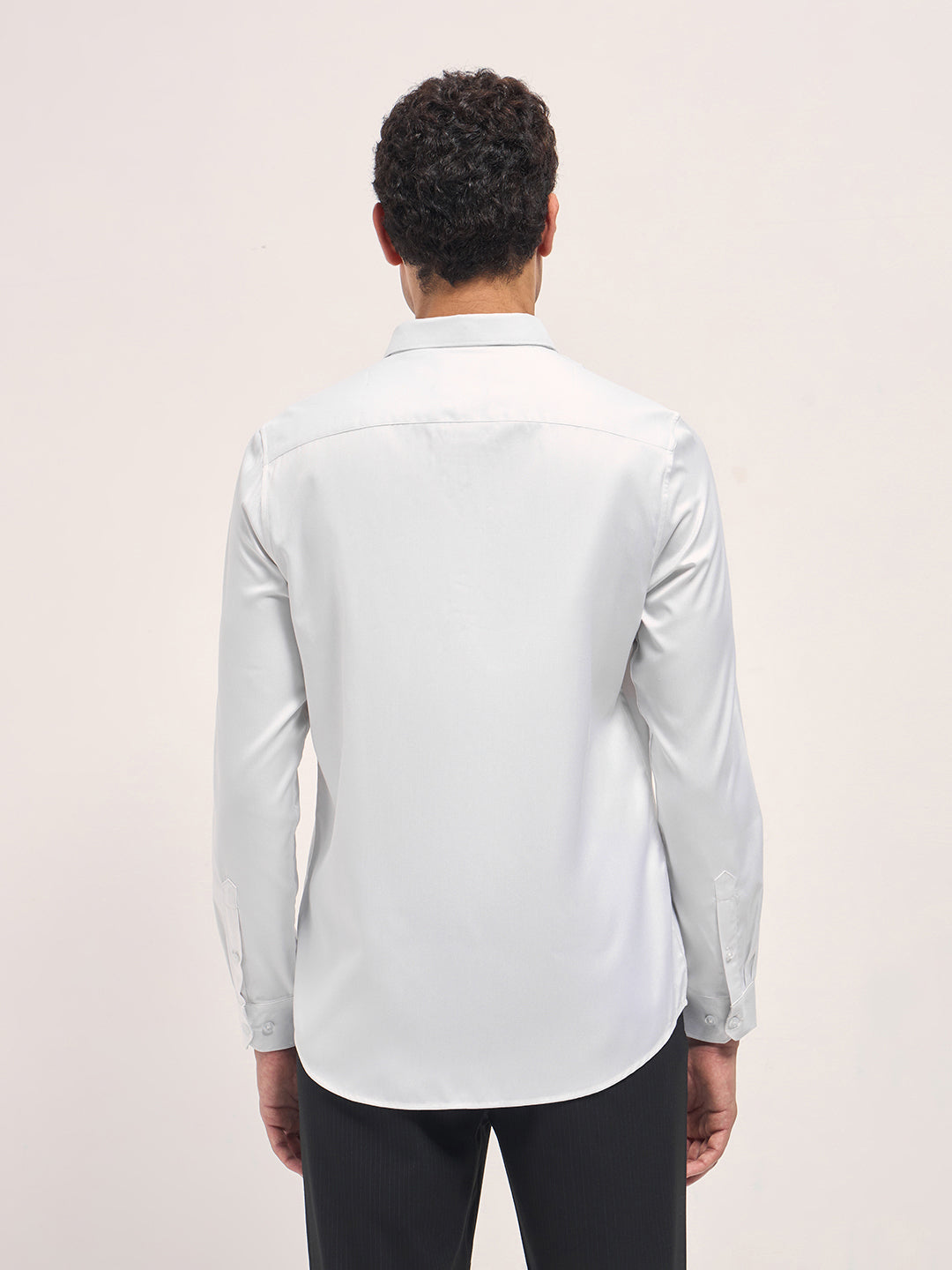 Men's Printed Tailored Fit Formal Shirt TBH-CRUDO-WH