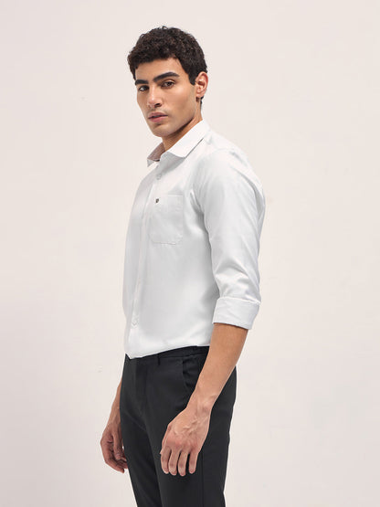 Men's Printed Tailored Fit Formal Shirt TBH-CRUDO-WH