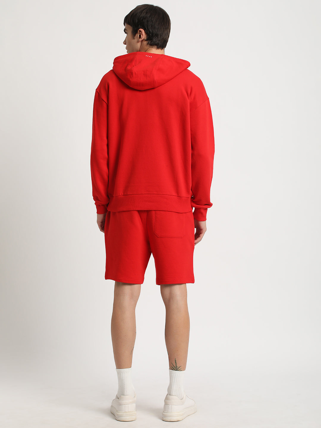 Men Orange Solid Regular Fit Hoodies TBH-DRIVE-OR