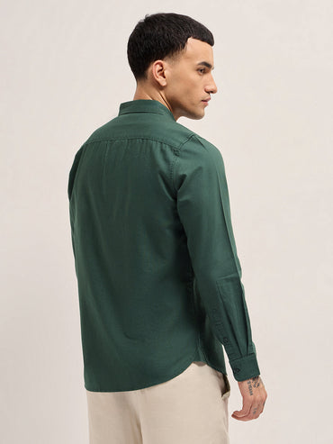 Men Slim Fit Cotton Solid Casual Shirt TBH-EKON-GR