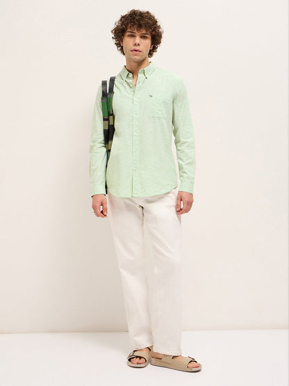 Men's Cotton Solid Slim Fit Shirt TBH-ELMIRA-GR