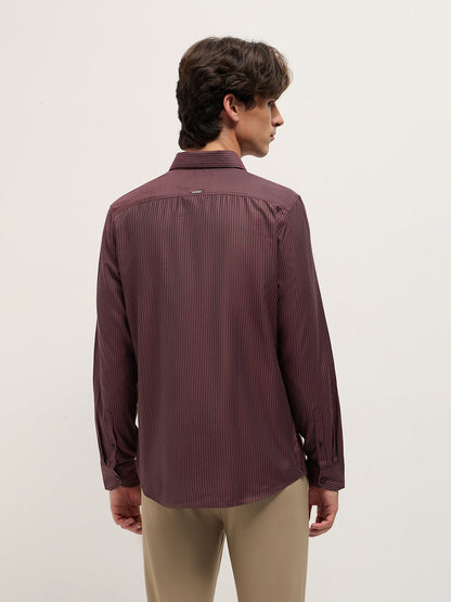 Men Cotton Blend Striped Tailored Fit Formal Shirt TBH-GETHER-MR