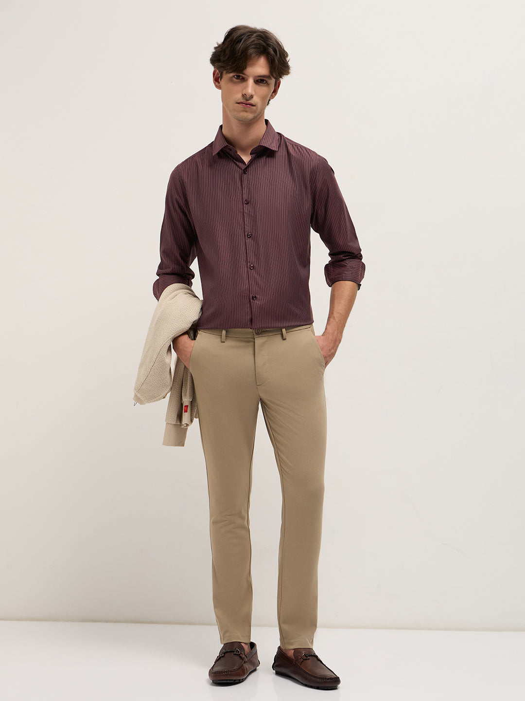 Men Cotton Blend Striped Tailored Fit Formal Shirt TBH-GETHER-MR