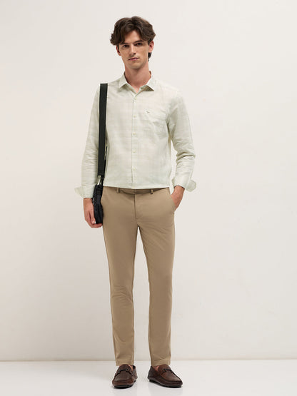 Men Cotton Checked Tailored Fit Formal Shirt TBH-KEVOR-GR