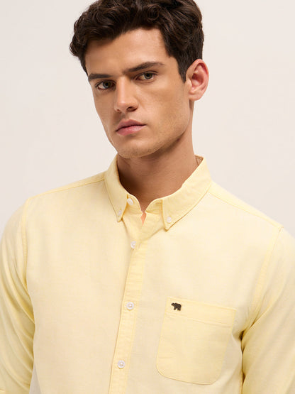 Men Cotton Solid Slim Fit Casual Shirt TBH-MEGAR-YL