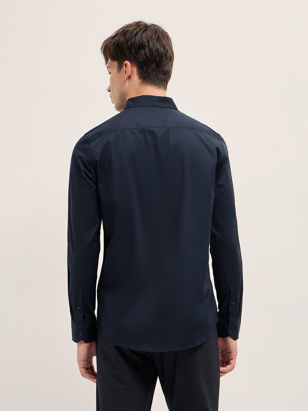 Men Cotton Solid Tailored Fit Formal Shirt TBH-MUARO-BL