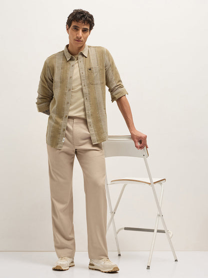 Men Woven Striped Slim Fit Casual Shirt TBH-NAEKO-BG