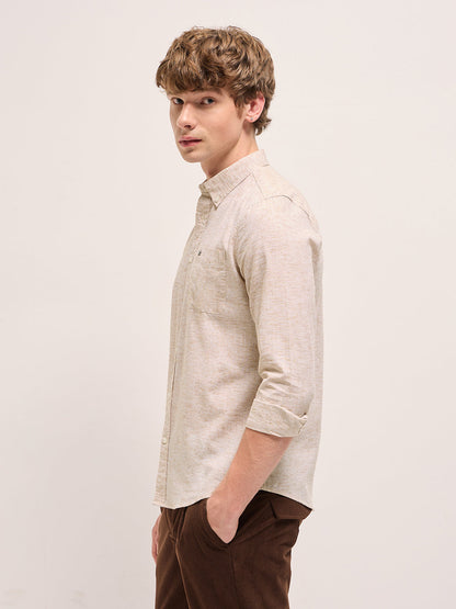 Men's Cotton Solid Slim Fit Shirt TBH-NOIRIK-BG