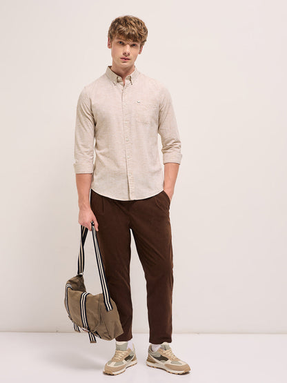 Men's Cotton Solid Slim Fit Shirt TBH-NOIRIK-BG