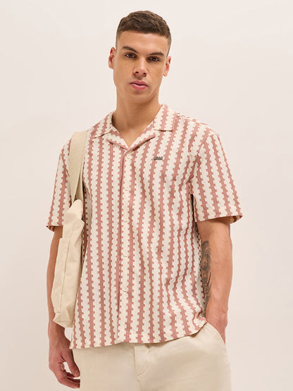 Men Woven Textured Relax Fit Casual Shirt TBH-OSIR-PK