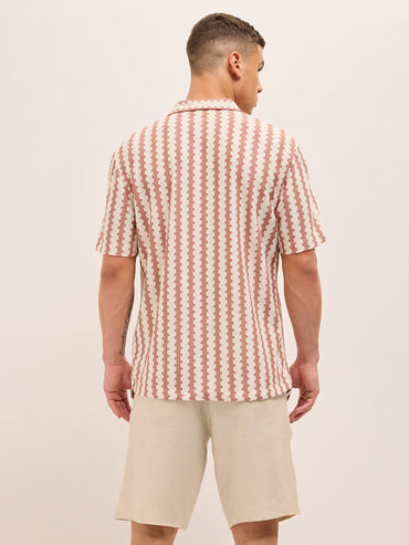 Men Woven Textured Relax Fit Casual Shirt TBH-OSIR-PK