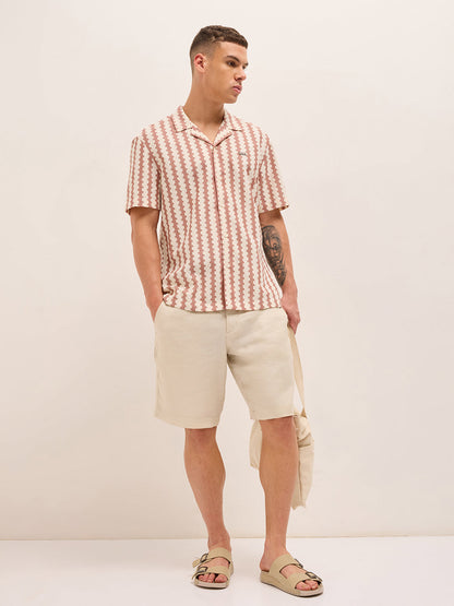 Men Woven Textured Relax Fit Casual Shirt TBH-OSIR-PK