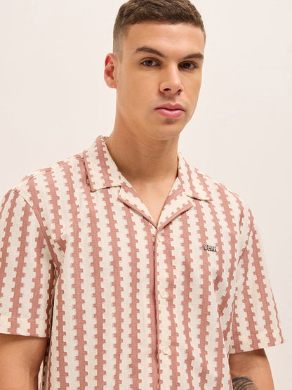 Men Woven Textured Relax Fit Casual Shirt TBH-OSIR-PK