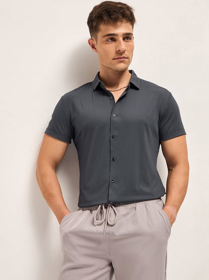 Men's Solid Slim Fit Water Repellent Performance Shirt TBH-PLAMER-GY