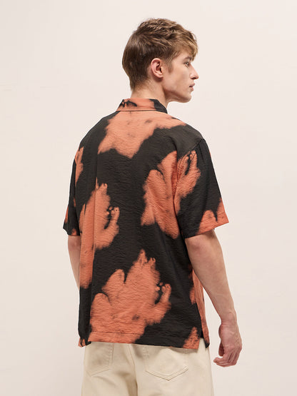Men's Abstract Printed Casual Shirt TBH-RACK-BK