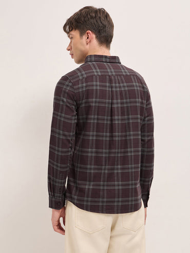 Men Cotton Checked Slim Fit Casual Shirt TBH-RAREN-MR