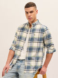 Men Cotton Checked Slim Fit Casual Shirt | Bear House at Broadway
