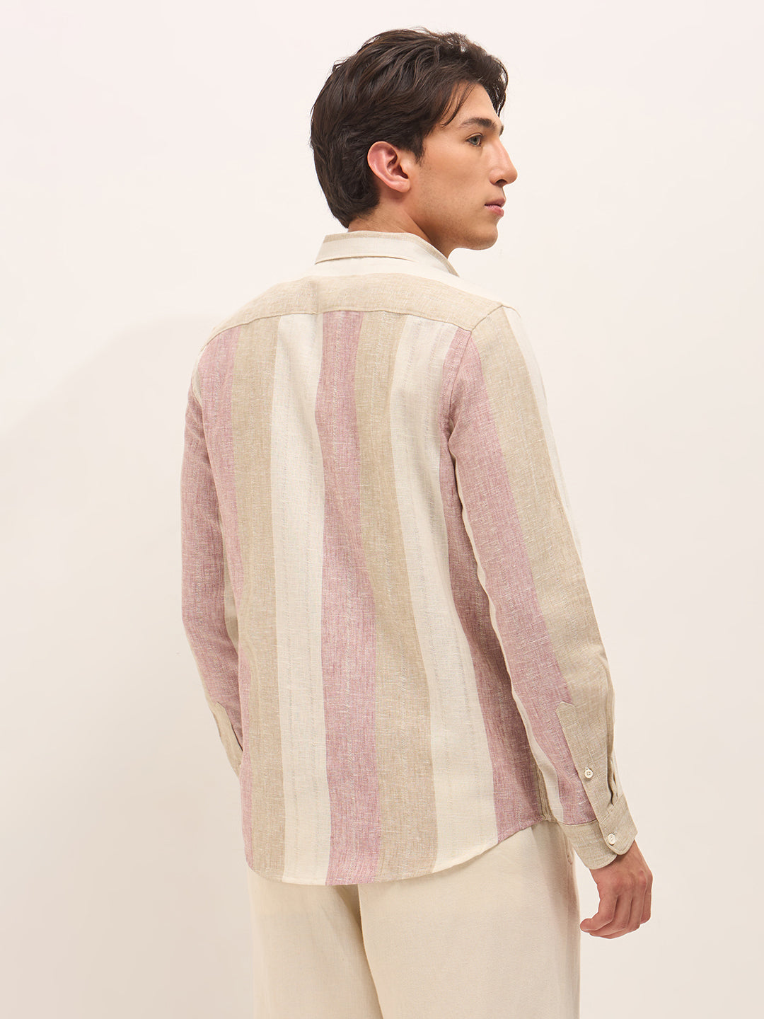 Men Cotton Striped Slim Fit Casual Shirt TBH-RUNARD-PK