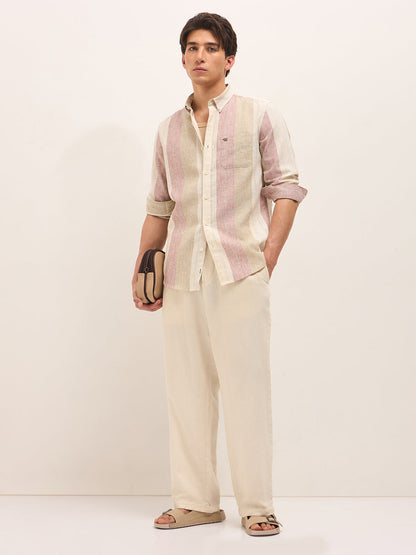 Men Cotton Striped Slim Fit Casual Shirt TBH-RUNARD-PK