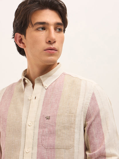 Men Cotton Striped Slim Fit Casual Shirt TBH-RUNARD-PK