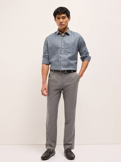 Men Checked Tailored Fit Formal Shirt TBH-SKIO-BL
