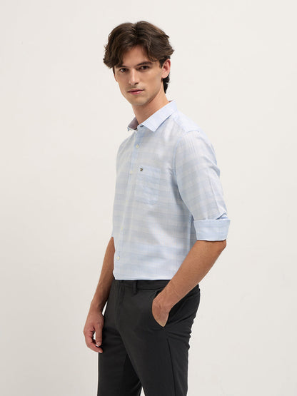 Men Cotton Checked Tailored Fit Formal Shirt TBH-TRIMO-BL