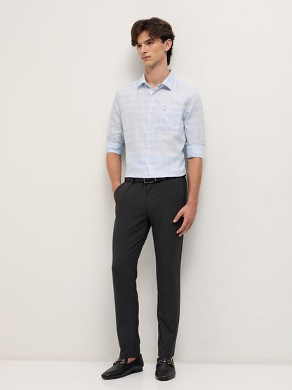 Men Cotton Checked Tailored Fit Formal Shirt TBH-TRIMO-BL