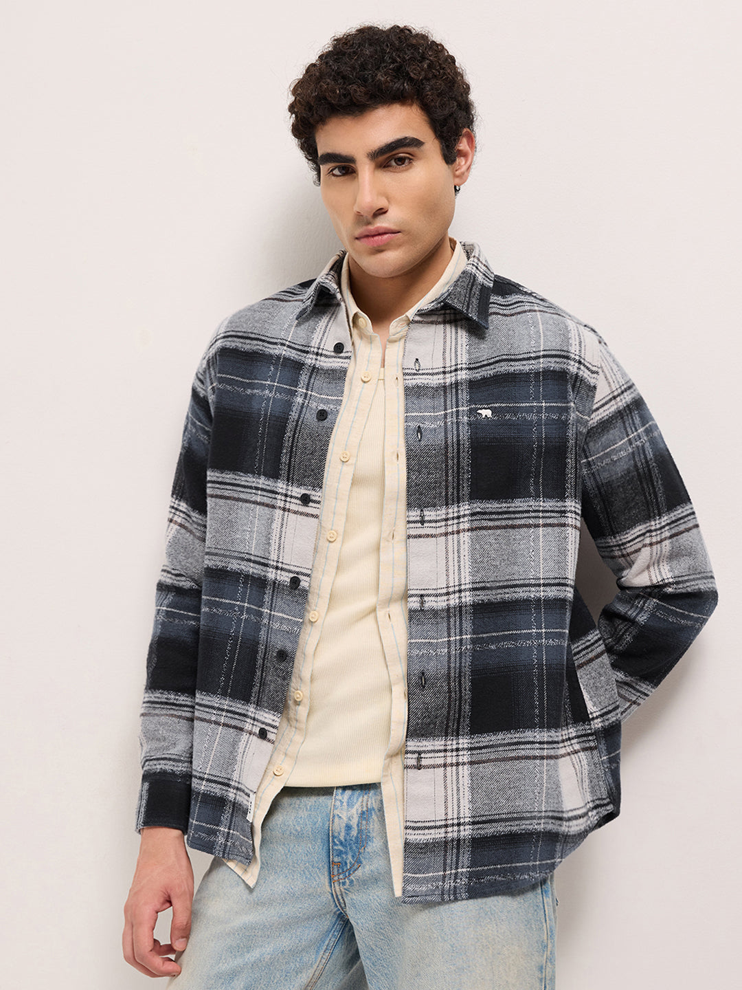 Men Cotton Woven Checked Regular Fit Casual Shirt TBH-TROHIS-MC
