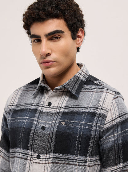 Men Cotton Woven Checked Regular Fit Casual Shirt TBH-TROHIS-MC