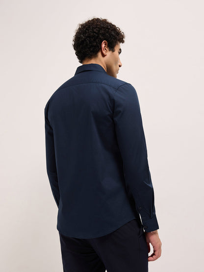 Men Cotton Solid Tailored Fit Formal Shirt TBH-WESLEY-BL