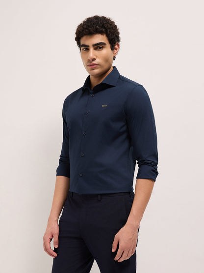 Men Cotton Solid Tailored Fit Formal Shirt TBH-WESLEY-BL