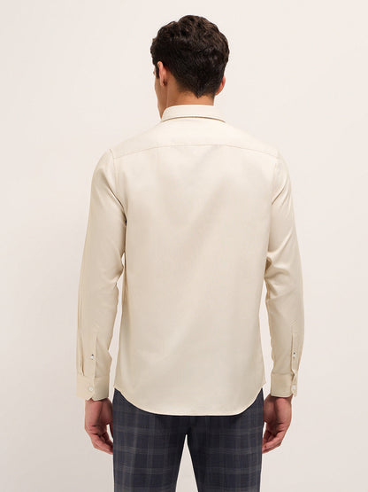 Men Herringbone Woven Design Tailored Fit Formal Shirt TBH-WURKO-CR