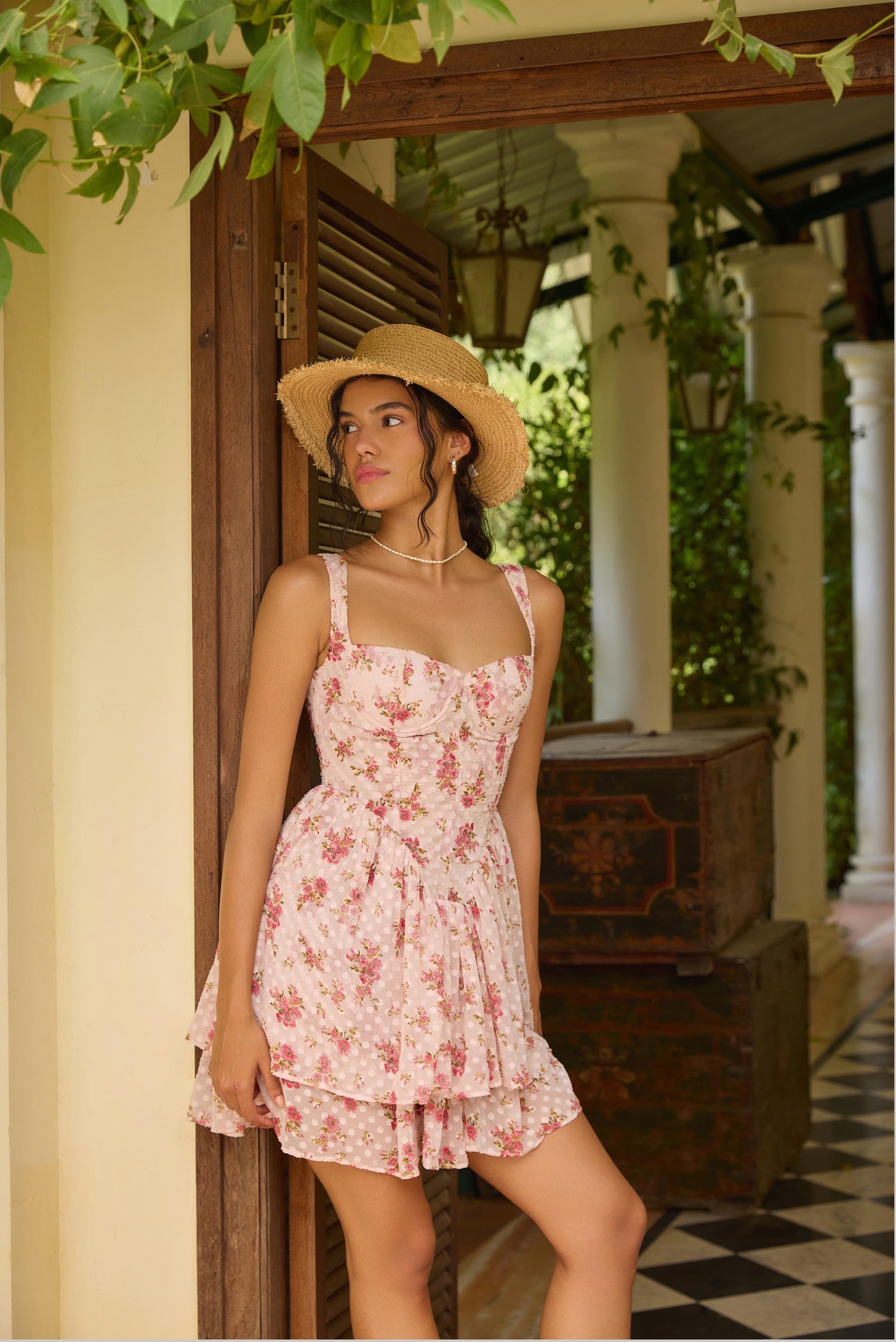 Floral Corset Mini Dress