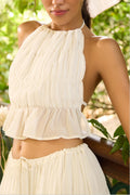 Gathered Halter Neck Top | The Clothing Factory at Broadway