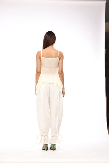 Whimsical Cloud-Puff Ruffle Pants