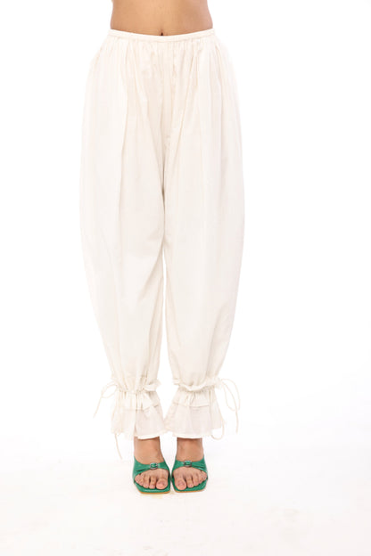 Whimsical Cloud-Puff Ruffle Pants
