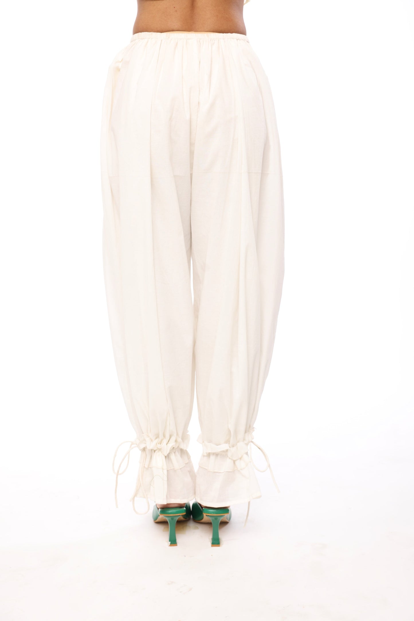 Whimsical Cloud-Puff Ruffle Pants