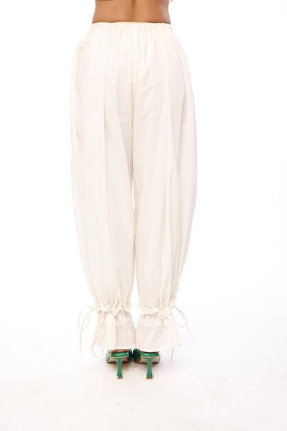 Whimsical Cloud-Puff Ruffle Pants