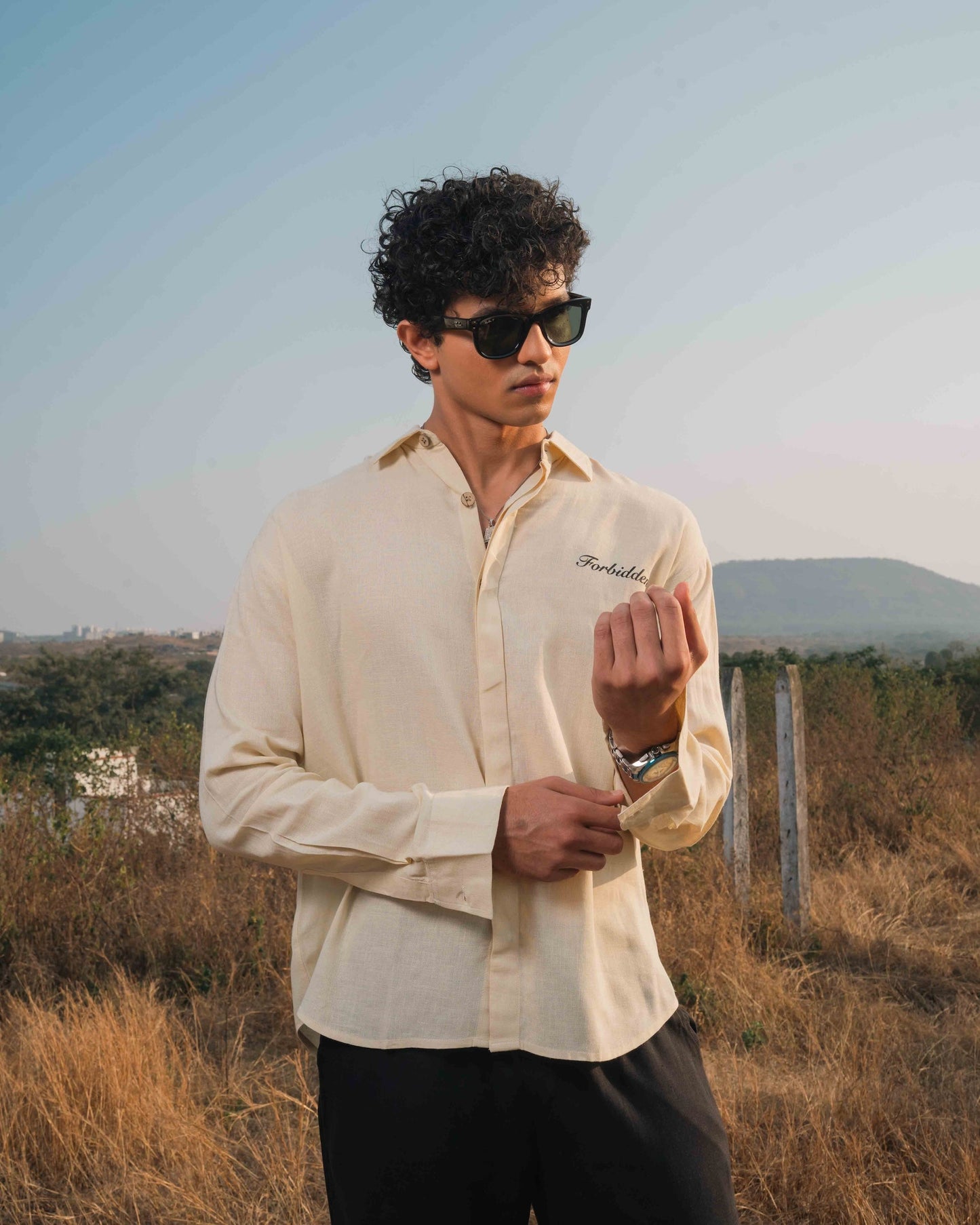 Tequilla Sunrise Full Sleeve Linen Shirt