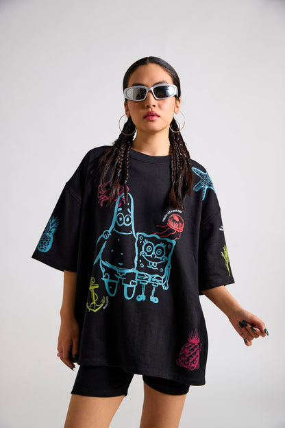 Spongebob:Best Day Ever Oversized T-shirt | The Clothing Factory at Broadway